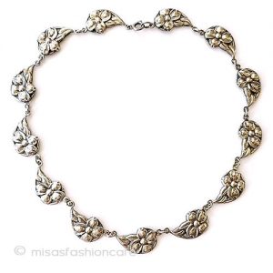 スターリング ネックレス 銀製 ハナミズキのお花