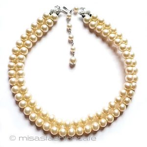 Trifari　 トリファリ パール2連ネックレス