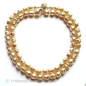 ヴィンテージアクセサリー バロックパール 2連