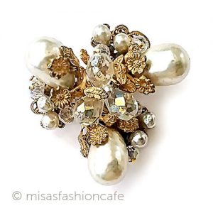 ミリアムハスケル刻印 バロックパール金花