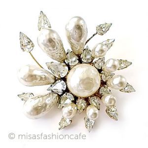 バロックパール ブローチ ラインストーン・スター