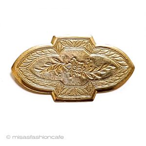 ミリアムハスケル刻印 金の花 ブローチ