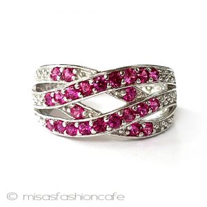 ルビーツイスト 指輪 スターリング925リング