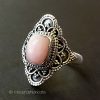 天然石オパールお花リング スターリングシルバー925 3/4 view