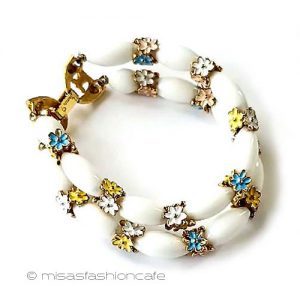 Trifari  トリファリ 花2連ブレスレット