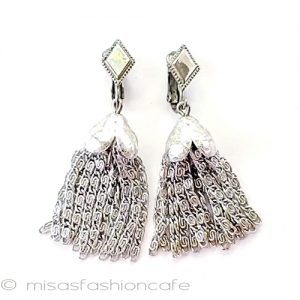 ヴィンテージイヤリング SarahCov銀タッセル