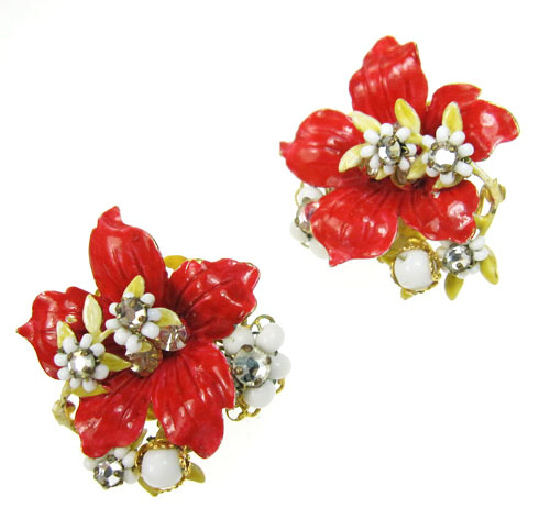 Robertイヤリング エナメルフラワー detail view