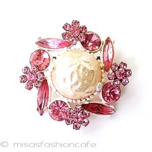 ヴィンテージジュエリー バロックパール花ブローチ