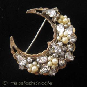 Original By Robert お花三日月 ブローチ