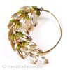 ガラス＆エナメルの葉 Julianaリースブローチ 14900円