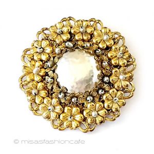 ミリアムハスケル 刻印 バロックパール花リース