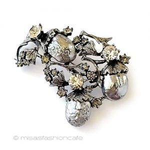 HAR ハー ブローチ バロックパール団栗