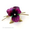 ヴィンテージアクセサリー パンジーすみれ花ブローチ