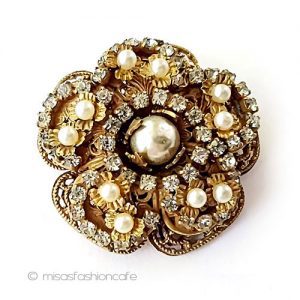 ハスケルHaskellデザイナー Amourelle 花ブローチ