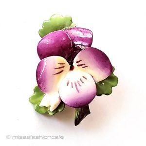 パンジー・すみれの花 英国製 ポーセリン