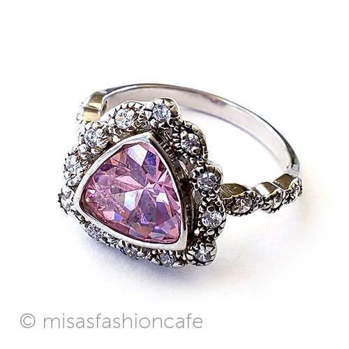 サファイア＆トパーズ指輪 スターリング925リング 3/4 right view