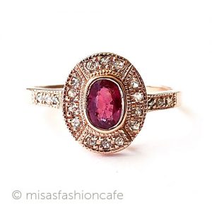 アンティークリング指輪 ルビー&ダイヤモンド