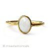 天然石ムーンストーン指輪 14Kイエローゴールド925
