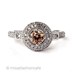 サファイア&トパーズ指輪 スターリング925刻印リング