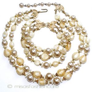 Trifari  トリファリ パール&ガラス セット