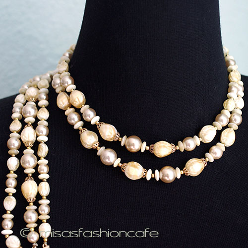 Ｔｒｉｆａｒｉ　 トリファリ パール＆ガラス　セット on torso display