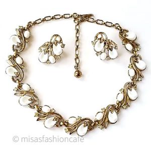 Trifari  トリファリ 白いお花 セット