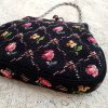 ビンテージバッグ（大） ローズ花プチポアン刺繍 3/4 view
