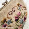 ヴィンテージバッグ（大） パール金具&バラの花刺繍 3/4 view
