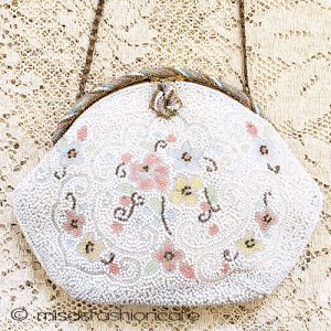 ヴィンテージ バッグ  フランス製ビーズ総刺繍