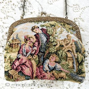 アンティークバッグ タペストリー 刺繍