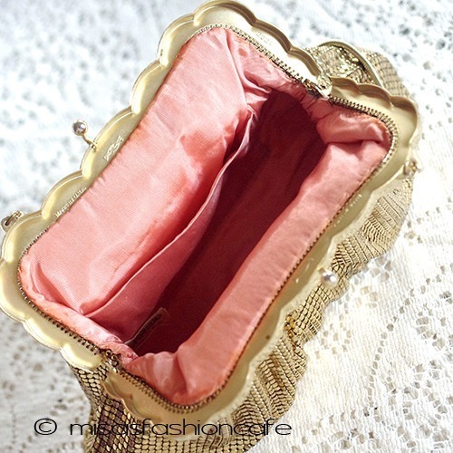 ビンテージバッグ Whiting & Davis inside bag view