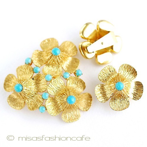 ターコイズGold花セット details