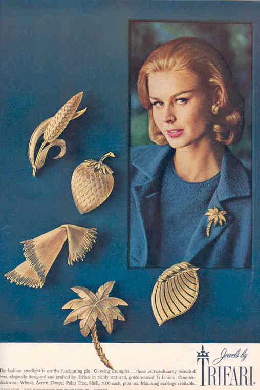 Trifari　 トリファリ ココナッツ・ヤシの木 vintage advertising