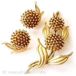 Trifari  トリファリ ミモザ綿毛の花セット