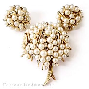 Trifari  トリファリ パール枝垂れ柳セット