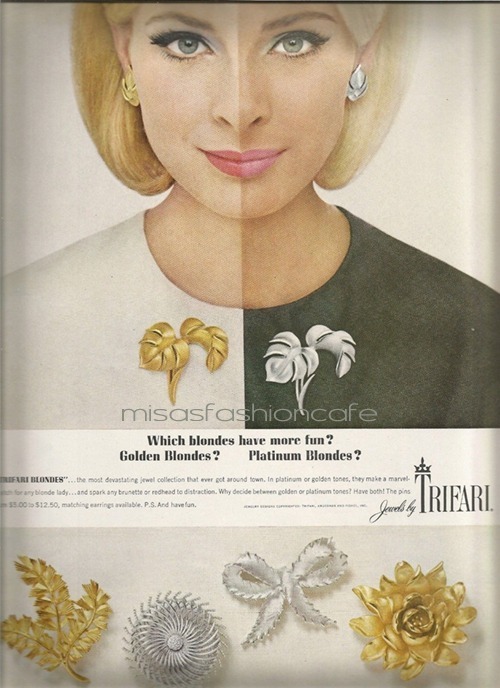 Trifari　 トリファリ 観葉植物　1965年 Vintage advertising