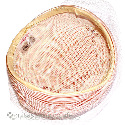 ヴィンテージ　ハット ピンク＆チュールinside detail view