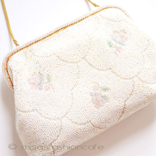 ヴィンテージ　バッグ 仏製ビーズ総刺繍お details view