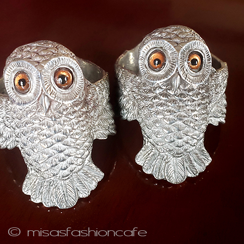 ふくろう　セット ナプキンリング2個 detail view