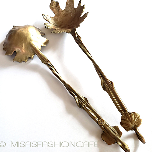 マイケルミショー　葡萄の葉 カトラリー サラダサーバー detail view