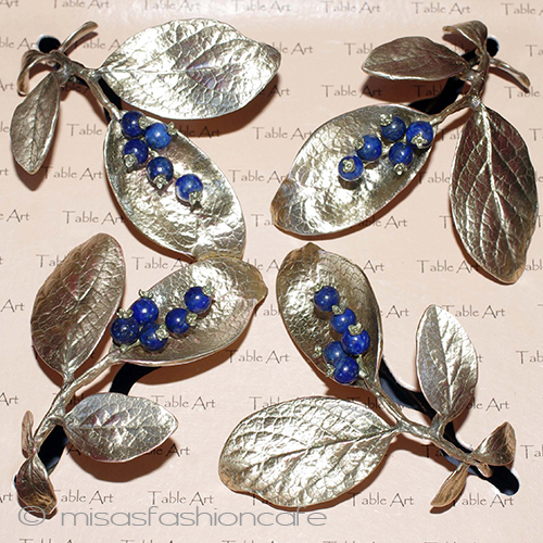 マイケルミショーブルーベリー 天然石ナプキンリング４セット detail view