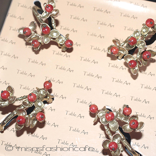 ミショー　珊瑚の果実　再販 ナプキンリング　４個セット detail view