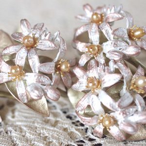 マイケルミショーオレンジの花 ナプキンリング 4個セット