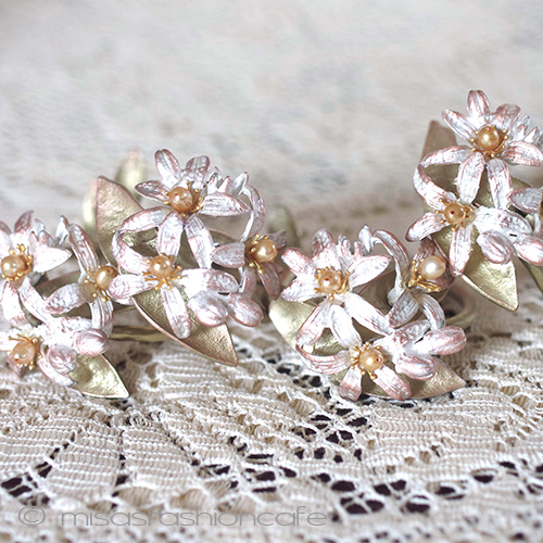 マイケルミショーオレンジの花 ナプキンリング　４個セット detail view