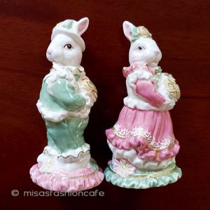 ラビットうさぎ夫婦(花束) 塩コショウ調味料セット