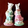 ラビットうさぎ夫婦（花束） 塩コショウ調味料セット detail view