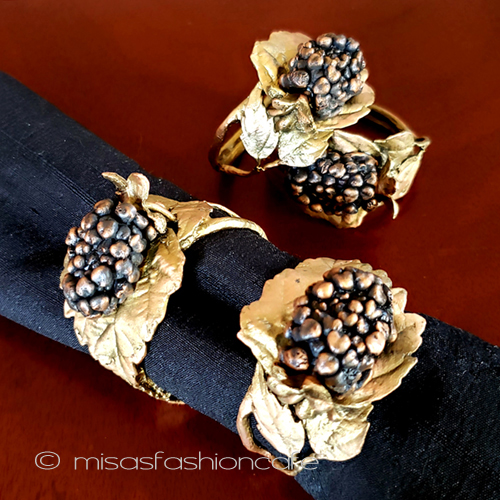 マイケルミショー果実ベリー ナプキンリング　４個セット detail view