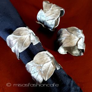 マイケルミショー銀葉ハーブ ナプキンリング4個再販!