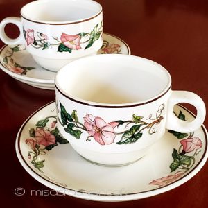 ビレロイ&ボッホ 朝顔の花 カップ&ソーサー2セット