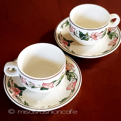 ビレロイ＆ボッホ　朝顔の花 カップ＆ソーサー2セット detail view